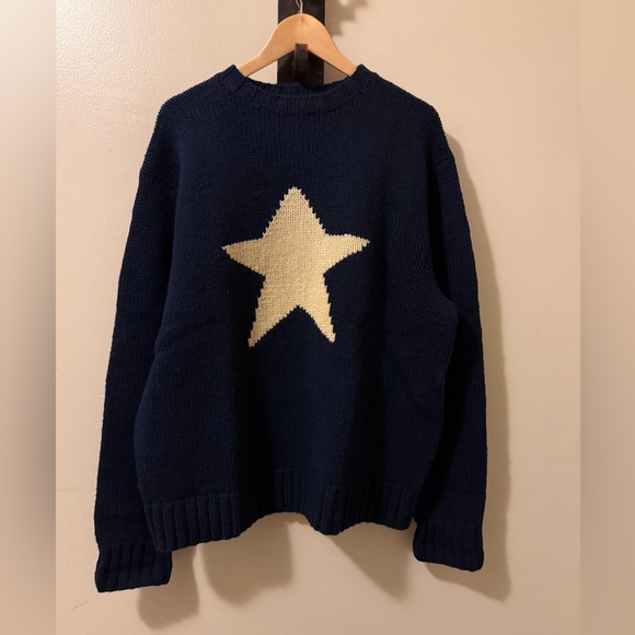 Polo Ralph Lauren Other - Polo Ralph Lauren Vintage 90’s RARE Star ⭐️ Hand Knit Wool Sweater,Size-XXL
